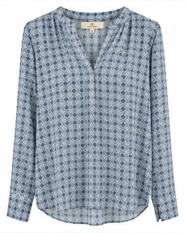 Oui Shirt Pin Blue
