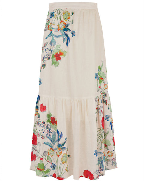 Paulina Skirt Floral Leche - shopatstocks
