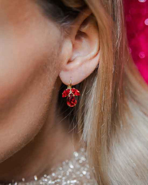 Petite Timo Earrings Red Combo