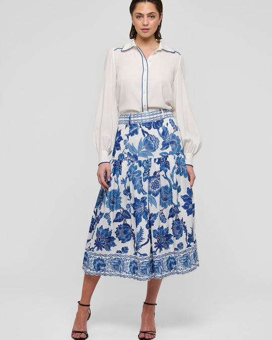 Petrine Skirt Blossoming Blue