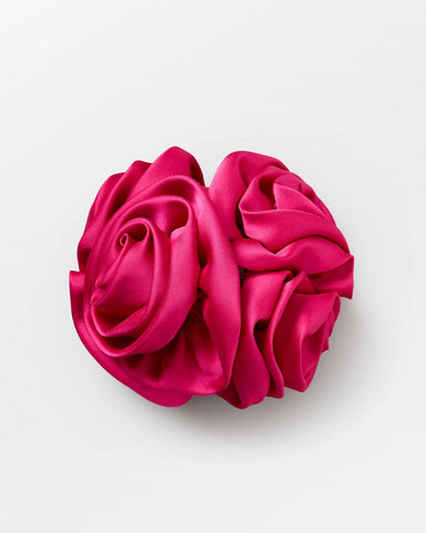 Rosia Flower Hair Claw Hot Pink