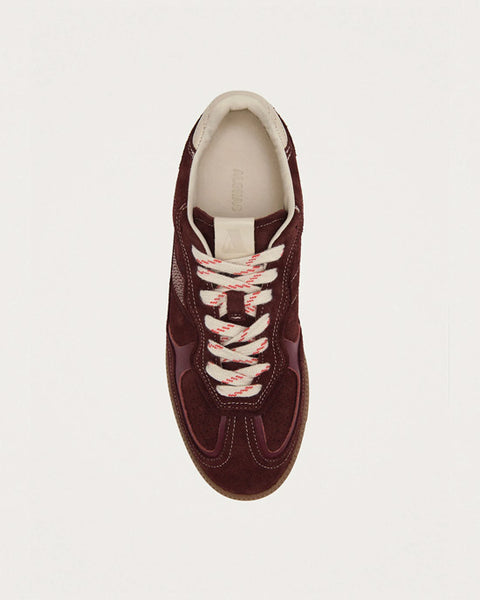 Rife Burgundy Cream Leather Sneakers