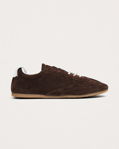 Suede Chocolate Brown Leather Sneakers