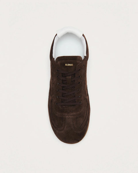 Suede Chocolate Brown Leather Sneakers