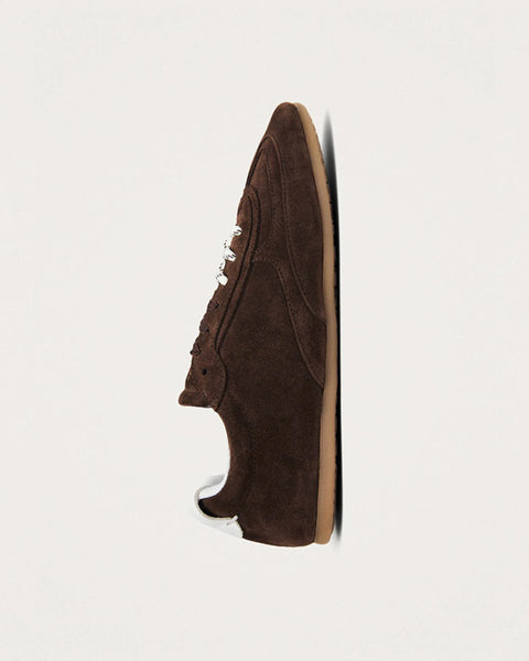 Suede Chocolate Brown Leather Sneakers