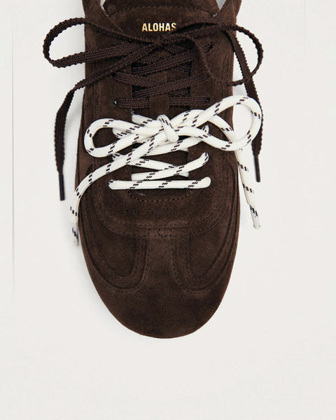 Suede Chocolate Brown Leather Sneakers