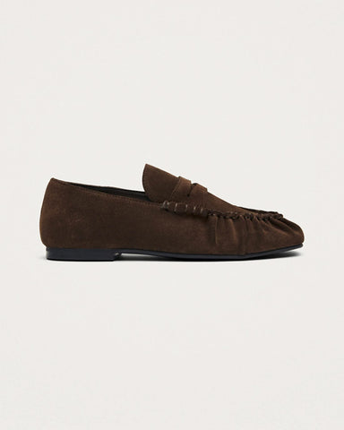 Aven Suede Brown Leather Loafers