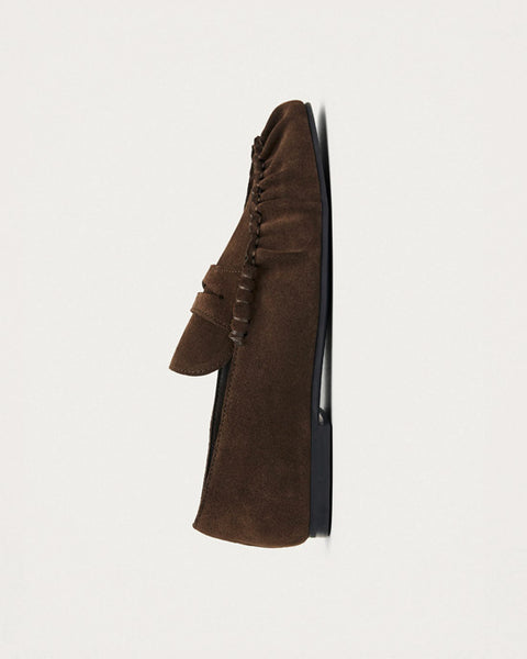 Aven Suede Brown Leather Loafers