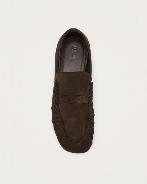 Aven Suede Brown Leather Loafers