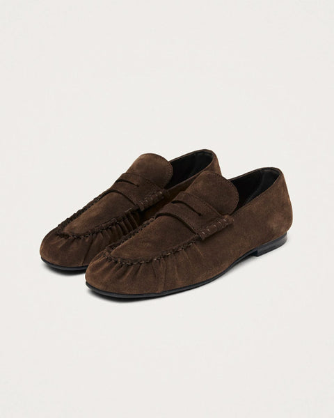 Aven Suede Brown Leather Loafers