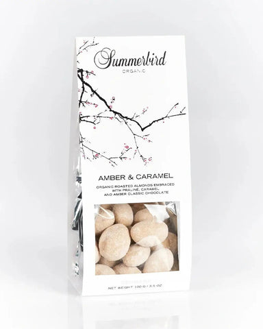 Amber & Caramel Roasted Organic Spanish Almonds 100g