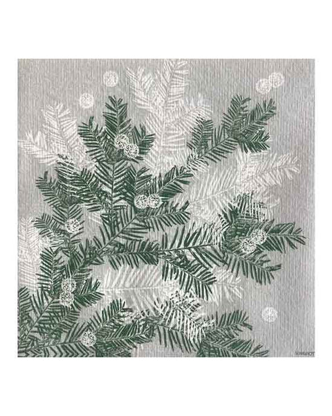 Christmas Paper Napkins 40x40cm Frosted Pine