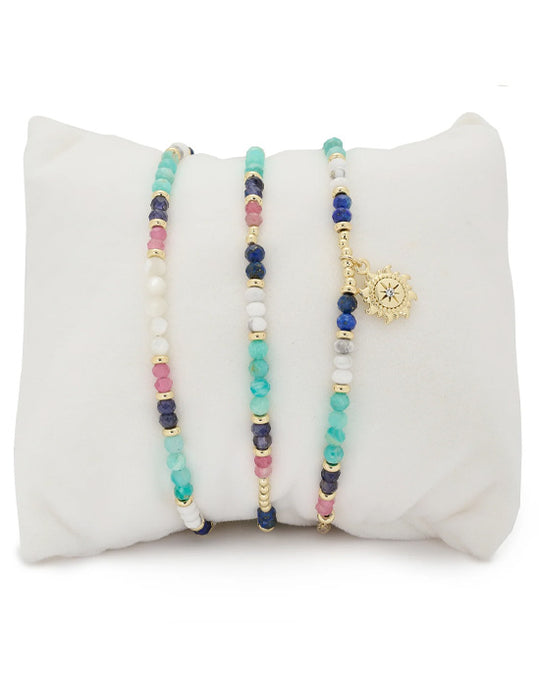 Periwinkle 3 Layer Bracelet Stack