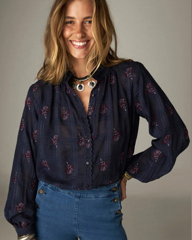 Sabine Blouse Blue Romance