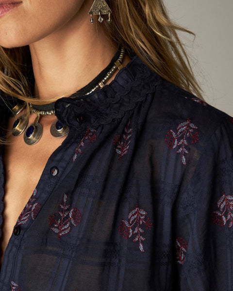 Sabine Blouse Blue Romance