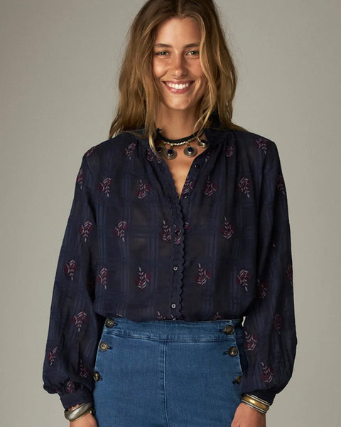 Sabine Blouse Blue Romance