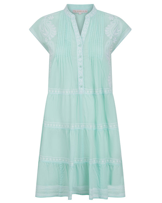 Sabina Dress Mint/White