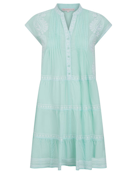 Sabina Dress Mint/White