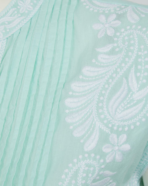 Sabina Dress Mint/White