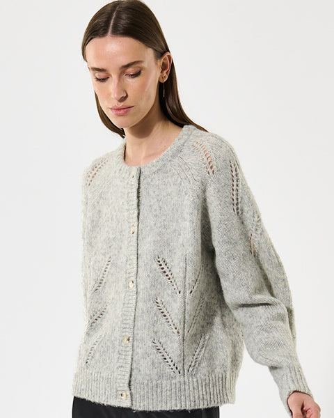Samar Cardigan Grey Melange