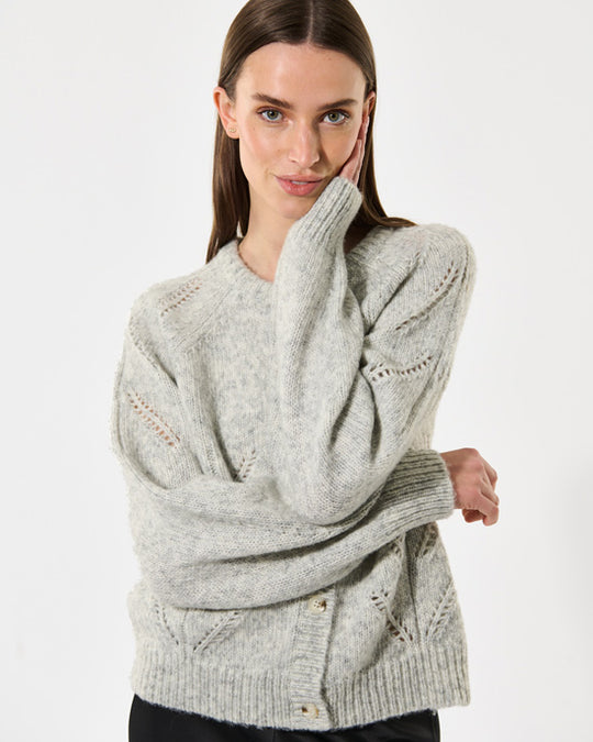 Samar Cardigan Grey Melange