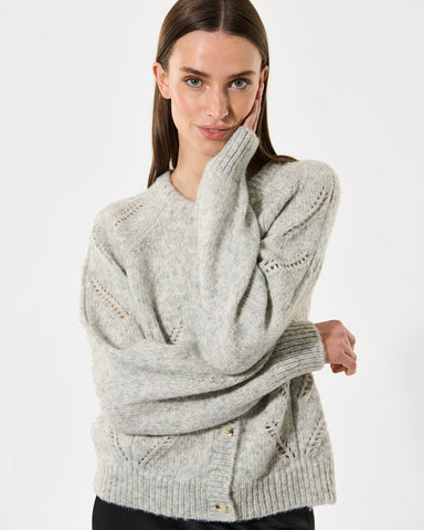 Samar Cardigan Grey Melange