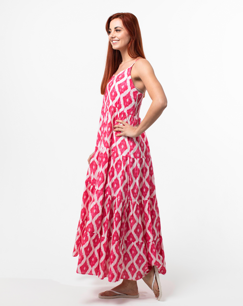 Vanilla Strap Dress Frisbee Pink