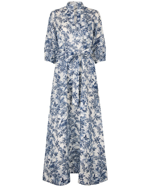 Salma Dress Royal Garden Ink - shopatstocks