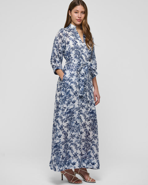 Salma Dress Royal Garden Ink - shopatstocks
