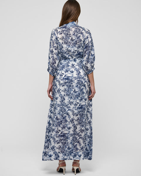 Salma Dress Royal Garden Ink - shopatstocks