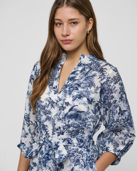 Salma Dress Royal Garden Ink - shopatstocks
