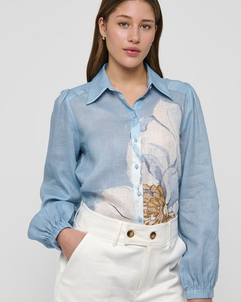 Sioma Linen Blouse Rosea Plena Skyway - shopatstocks