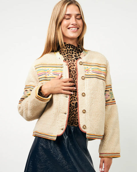 Siri Teddy Jacket Beige