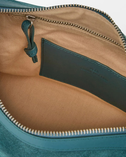 Suede Ginni Medi Bag Mediteal Green - shopatstocks