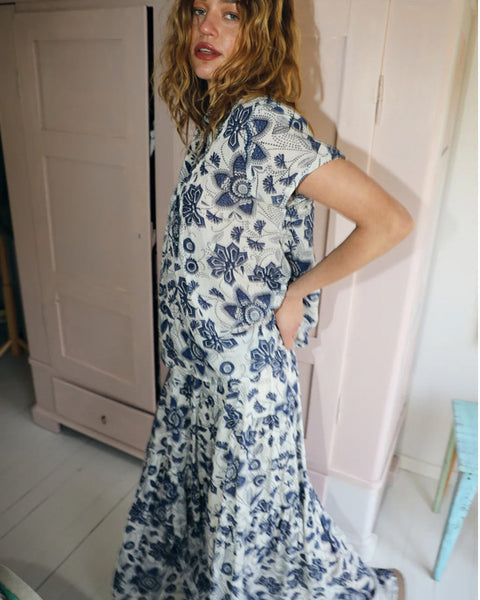 Sunset Maxi Skirt Blue - shopatstocks