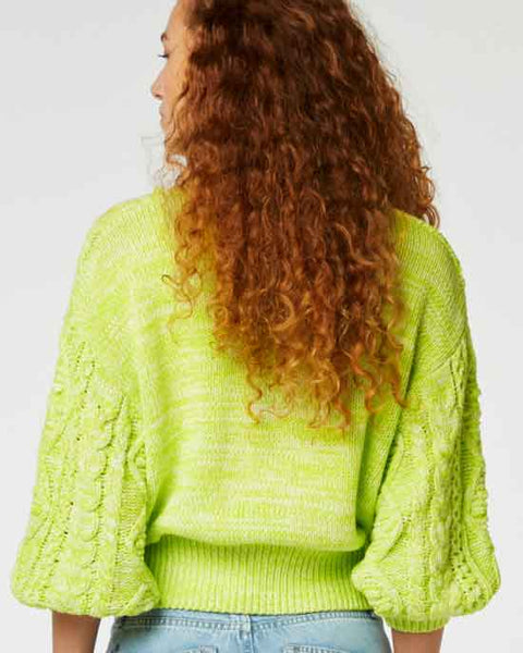 Suzy 3/4 sleeve Pullover Lovely Lime