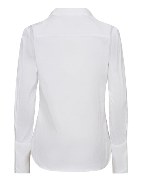 Sybel Satin Shirt White