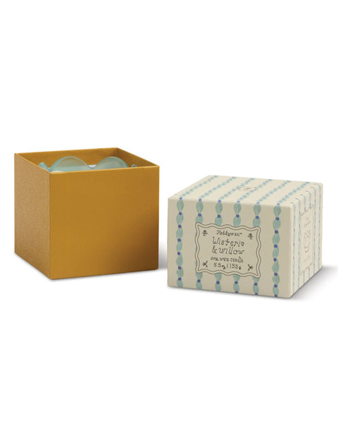 Tulip Blue and Ochre Glass Candle - Wisteria & Willow - shopatstocks