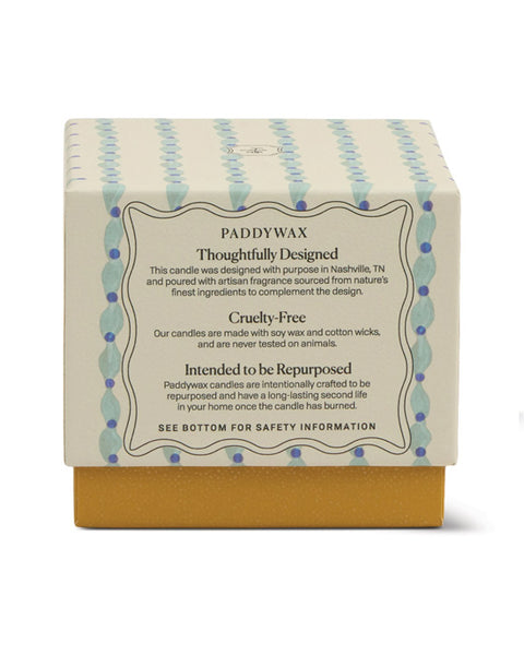 Tulip Blue and Ochre Glass Candle - Wisteria & Willow - shopatstocks