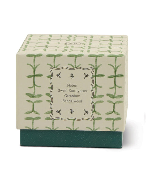 Tulip Green and Dark Green Glass Candle - Verbena & Lemongrass - shopatstocks