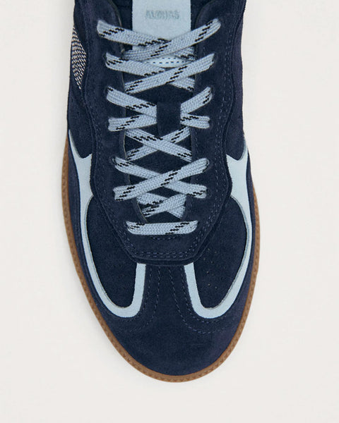 Rife Blue Tones Leather Sneakers - shopatstocks