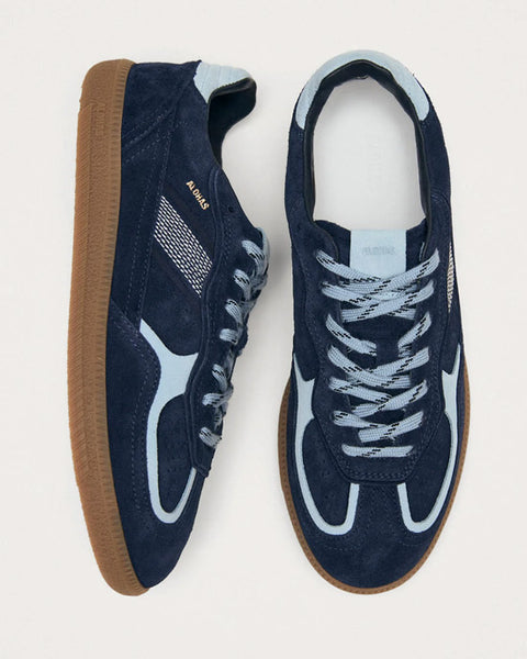 Rife Blue Tones Leather Sneakers - shopatstocks