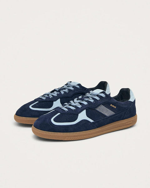 Rife Blue Tones Leather Sneakers - shopatstocks