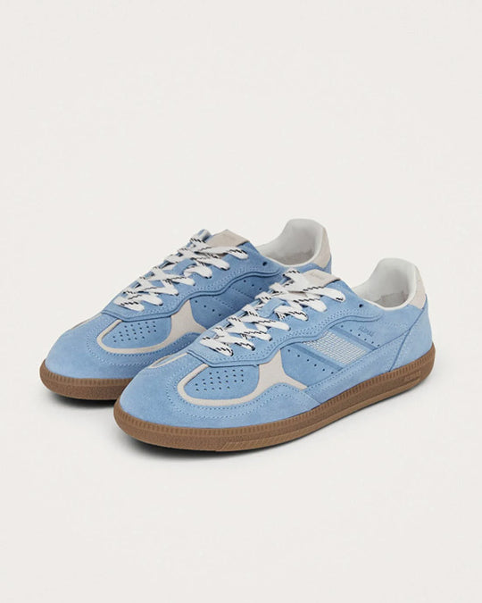 Rife Cornflower Blue Cream Leather Sneakers