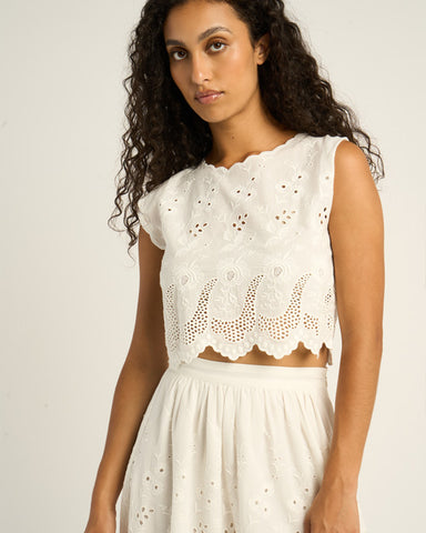 Tifaine Top Ecru - shopatstocks