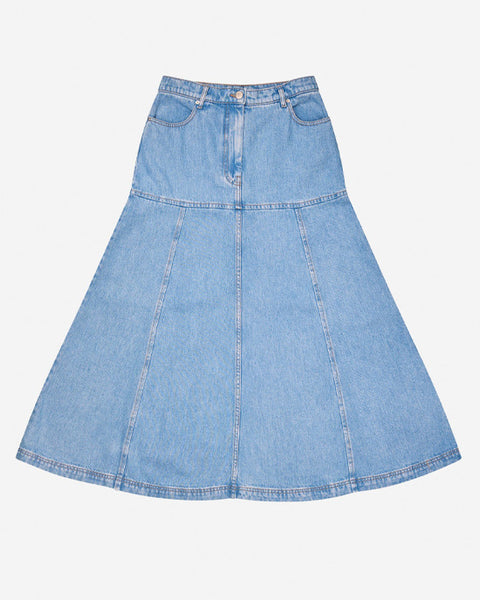 Tuxya Denim Skirt Light Blue - shopatstocks