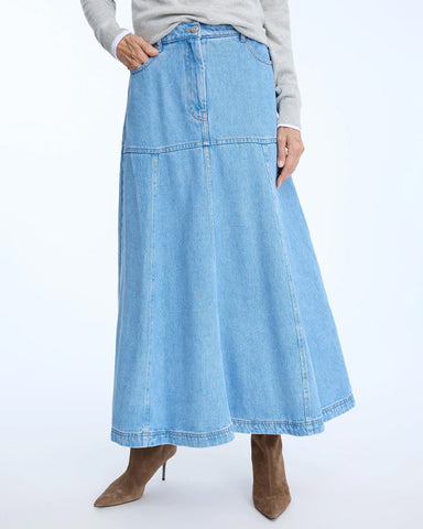 Tuxya Denim Skirt Light Blue