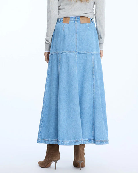 Tuxya Denim Skirt Light Blue - shopatstocks