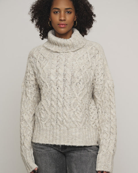 Twiggy Turtle Cable Knit Birch