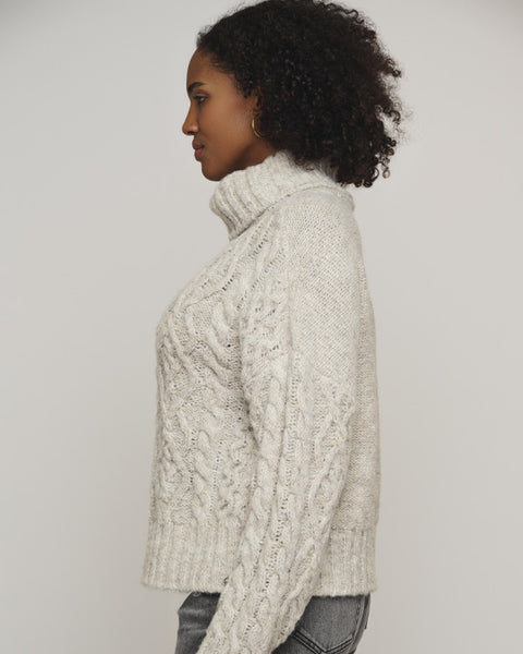 Twiggy Turtle Cable Knit Birch